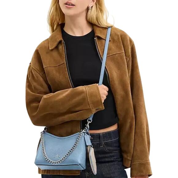 Coach Laurel Shoulder Bag with a chain strap Blue NWT - Picture 4 of 7